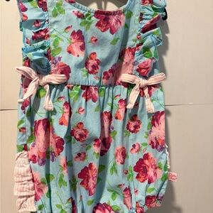 Ruffle Butts Blue Floral Dress